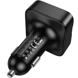 АЗП FM модулятор Hoco E87 Delta 35W (1USB-A/1C) Black - мініатюра 3