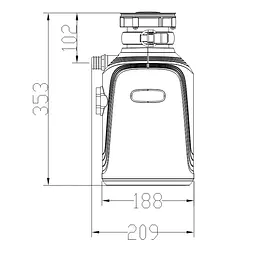 Подрібнювач харчових відходів Koer FWD-01-1 - Powerful KR4912 - мініатюра 2