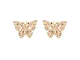 Сережки Xuping пусети M&L 18K "Метелики з інкрустацією кристалами" 295372