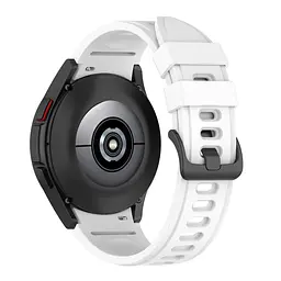 Ремінець для Samsung Galaxy Watch 4 44mm - білий ширина кріплення 20мм силікон Watchbands RiccoOne (W28-9WB10289017) - мініатюра 2