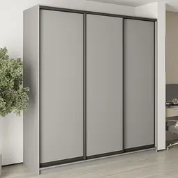 Шафа-купе тридверна MebelStar Комбо BG 3ДСП 230x45x240 см Сіра мишка (MBS-9553)