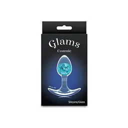 Анальна пробка NS Novelties Cosmic Glams - Small - Blue - мініатюра 3