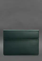 Шкіряний чохол-конверт BlankNote на магнітах для MacBook 14 Зелений - мініатюра 2