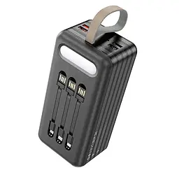 Зовнішній акумулятор Hoco DB21 large display power bank 80000mAh 6 портів 4USB Type-C Lightning - мініатюра 5