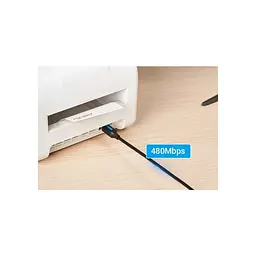 Кабель для принтера USB-C 2.0 to BM 1.5m 2A black Vention (CQUBG) - мініатюра 5