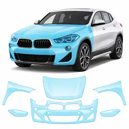 Антигравійна захисна бронеплівка за лекалами для BMW X2 F39 2018-2023 - передня частина авто (капот бампер фари крила)