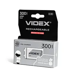 Акумулятори Videx 6HR61 300mAh blister/1шт VIDEX (24477-000)