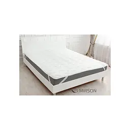 Наматрацник MirSon Eco Light №1712 EcoSilk Air-Soft звичайний на резинці по кутах White 180x200 см (2200002888349) - мініатюра 2