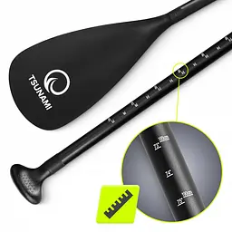 Весло для SUP дошки TSUNAMI 160-215 см регульоване, складне Black (P-5907739316462) - мініатюра 3