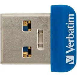 USB флеш накопичувач Verbatim 64GB Store \'n\' Stay NANO Blue USB 3.2 (98711)