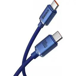 Кабель Baseus Crystal Shine Series Type-C to Type-C 100W 1.2m Blue (CAJY000603) [169525] - мініатюра 2