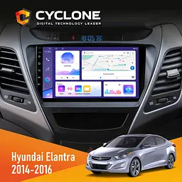 Штатна магнітола Hyundai Elantra 2014-2016 Cyclone C9-011 4x64, DSP Cyclone (НФ-00006998)