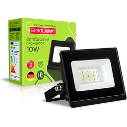 Прожектор Eurolamp LED з радіатором чорний (LED-FL-10(B)) - мініатюра 2