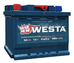 Автомобільний акумулятор WESTA 50 Ah / 480 A Premium L 904541 лівий плюс (207x175x190) WPR501 - мініатюра 2