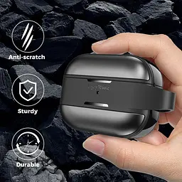 Чохол AhaStyle Rugged Aluminium Case для AirPods Pro 2 Black [133852] - мініатюра 6