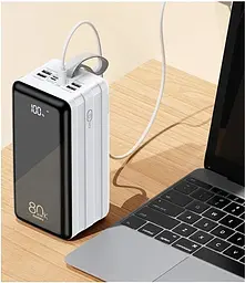Зовнішній акумулятор Remax RPP-291 Chinen 80000 mAh білий - мініатюра 3