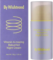 Нічний крем для обличчя з ретинолом і бакучіолом By Wishtrend Vitamin A-mazing Bakuchiol Night Cream 30 г - мініатюра 2