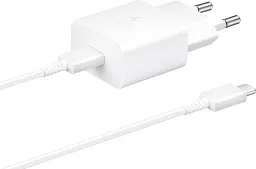 Сітчастий зарядний пристрій Samsung 15W PD Power Adapter (з Type-C cable) Білий (EP-T1510XWEGEU)