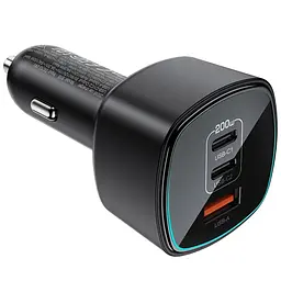 АЗП B18 PD100W+QC3.0 200W (1USB-A/2C) Black Acefast teh0029934 - мініатюра 3