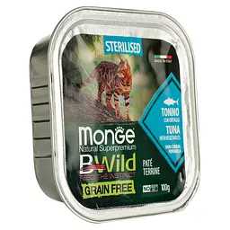 Вологий корм для котів Monge Cat Вwild Gr. Free Wet Sterilised тунець з овочами 100 г - мініатюра 3