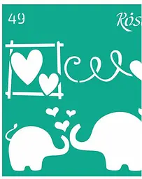 Трафарет багаторазовий самоклеючий №49 9×10см Love Rosa Talent