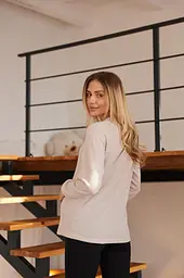 Лонгслів для вагітних з трикотажу Wien розмір XXL-3XL (50-52) Lullababe Бежевий - мініатюра 6