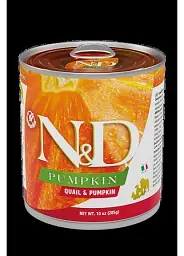 Вологий беззерновий корм Farmina Dog N&D Pumpkin для дорослих собак всіх порід з м’ясом перепілки та гарбузом 285 г