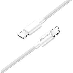 Дата кабель USB-C to USB-C 2.0m 3A 65W white ColorWay (CW-CBPDCC056-WT)