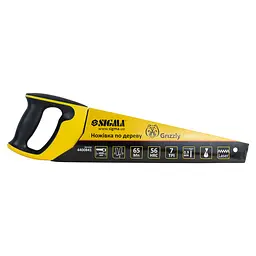 Ножівка по дереву Sigma 400 мм 7TPI Grizzly (4400841) - мініатюра 2