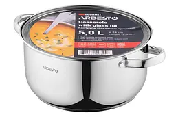 ARDESTO Каструля Gemini Gourmet, скляна кришка, 5 л, нержавіюча сталь - мініатюра 4