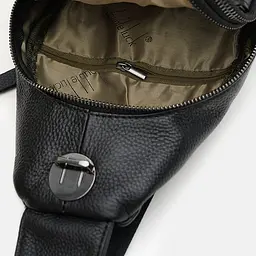 Чоловічий рюкзак шкіряний через плече Keizer K11802bl-black - мініатюра 5