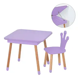 Столик зі стільцем "Корона" з ящиком, Bambi 10х63х63 см det0015800 - мініатюра 2