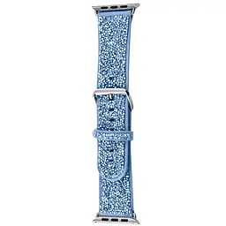 Ремінець Bling World Rock Diamond для Apple Watch 42(ser.1-3)/44/45/46/49mm Блакитний