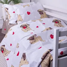 Простирадло MirSon Kids Time Бязь, 17-0566, Pug-dog - мініатюра 6