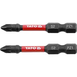 Насадка викруткова ударна Yato PZ1х50 мм HEX 1/4 2 шт. (YT-78043)