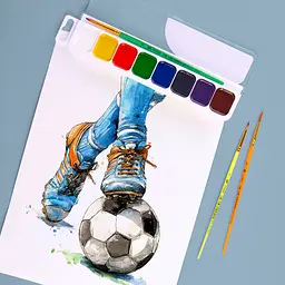 Фарби акварельні Yes Football 8 кольорів медові (110306) - мініатюра 8