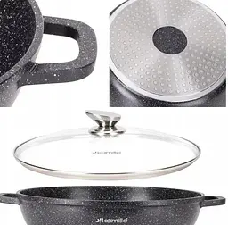 Каструля з кришкою Kamille KM-4486 32х8.5 см чорна - мініатюра 2