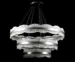 Люстра стельова LED Splendid Ray L83058/800+600+400/3, діаметр 80 см, чорний та сірий, сучасний стиль для дому
