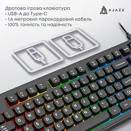 Клавіатура Ajazz AF98 USB UA Black (AF98-B) - мініатюра 8