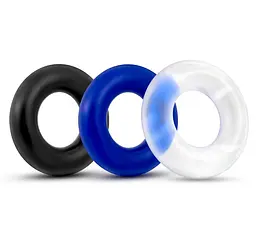 Набір ерекційних кілець Lovetoy Power Plus Cock Ring Series Triple Donut 3 шт. мульти - мініатюра 3
