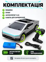 Радіокерована машина-пікап 1:10 4WD 2.4 ГГц з дрифтом і підсвіткою 41 см, сіра (49676414) - мініатюра 7