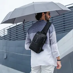 Рюкзак-слінг Mark Ryden MR7039 для планшета 9.7" з TSA-замком та USB-портом (Чорний) - мініатюра 6