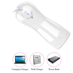 Мастурбатор Vibrating and Flashing Masturbation Cup USB 7+7 Function / Talk Mode (White) Boss Series 63-00038 98358 - мініатюра 2