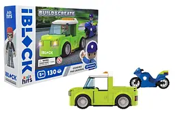Конструктор KH41/003/4 IBLOCK JUNIOR 130 под., Police Motorbike in Pursuit короб. 24x16x6 см Kids hits