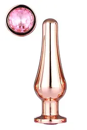 Анальна пробка Gleaming Love Gold Pleasure Plug L 12.7 см (рожевий) - мініатюра 3
