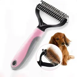 Щітка-гребінець для тварин двостороння Pet Knot Comb для вичісування шерсті котів та собак Рожевий - мініатюра 4