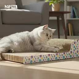 Happet Картонна кігтеточка "MUFASA"+Котяча м'ята, 53x24x13 cм (DK04) - мініатюра 5