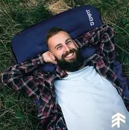 Самонадувний туристичний матрац REST 112758, 190 × 60 × 5 см, із вбудованим насосом, подушкою та чохлом для кемпінгу - мініатюра 4