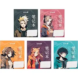 Набір зошитів Kite Anime 18 аркушів в клітинку 20 шт. (K25-236-1)