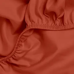Комплект постільної білизни Cosas євро сатин з простирадлом на резинці RUST 200 x 220 см (89Satin_Rust_El180-Rust_200) - мініатюра 7
